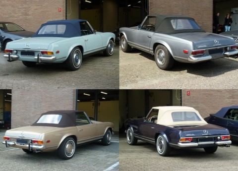 Afdekhoes (maathoes) Mercedes SL W113 blauw