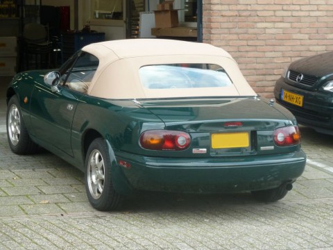 Cabriokap Mazda MX5 NA stof beige ruit glas verw.