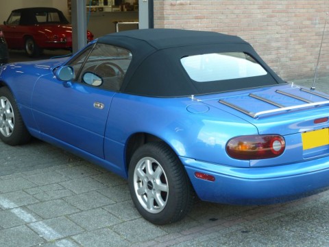 Cabriokap Mazda MX5 NA stof zwart ruit glas verw.