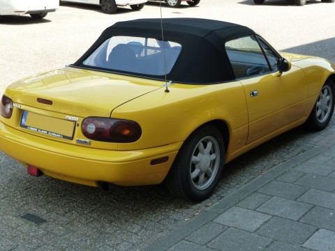 Cabriokap Mazda MX5 NA  stof zwart, ruit PVC,rits