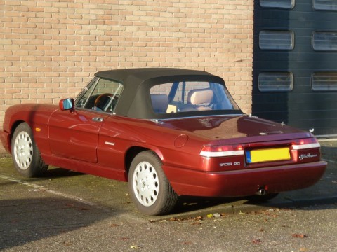 Afdekhoes (maathoes) Alfa Romeo Spider 70-93 rood