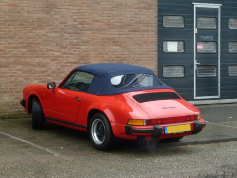 Afdekhoes (maathoes) Porsche 911SC & 964 rood