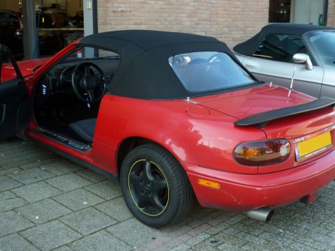 Cabriokap Mazda MX5 NA  stof zwart, ruit PVC,rits