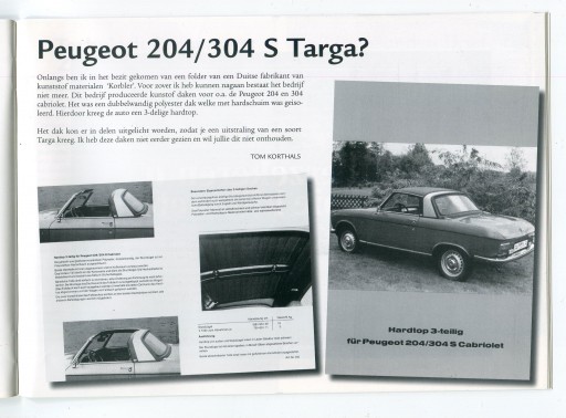 Hardtop Peugeot 204 / 304 cabriolet Körbler