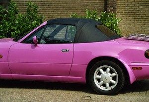 Cabriokap Mazda MX5 NA   vinyl zwart,pvc ruit,rits