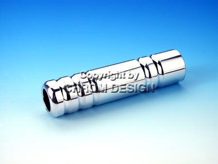 Handremgreep met groeven (zilver geëloxeerd)