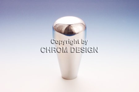 Pookknop type C, glad (verchroomd)