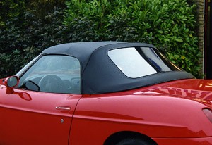Softtop Fiat Barchetta zwart PVC met PVC ruit
