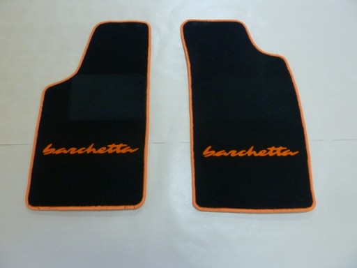 Vloermatten Fiat Barchetta zwart/oranje