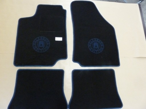 Vloermatten VW Golf III / IV  cabrio zwart/blauw
