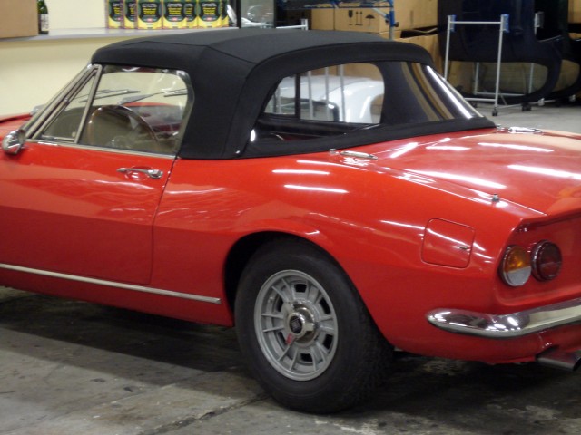 Fiat Dino Spider, cabriokap Sonnenland Classic zwart