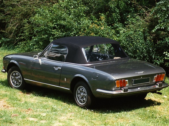 Peugeot 504 cabriolet, cabriokap Twillfast zwart